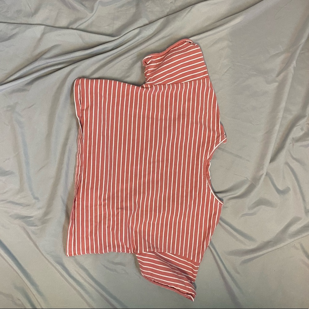 FOREVER 21 STRIPPED CROP TOP